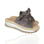 Free People  Chapmin Ribbon Espadrilles EU 37 US 6.5 Platform Sandals Leopard Photo 2