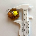 Baby chicken chick earrings baby bird earrings Photo 4