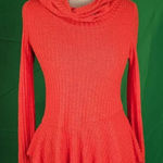 Maeve  Anthropologie Womens Orange Cowl Neck‎ Sweater XS Photo 0