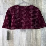 BCX  Dress Fur Super Soft Color Wine Shrug Size Small Photo 2