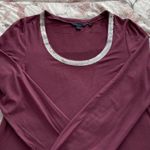 Boden USA Boden Maroon Dark Red Blouse w/silver sequin Collar, size 8 Photo 11