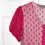 Sharagano  Mixed-Print Sharkbite Hem Dress Photo 3