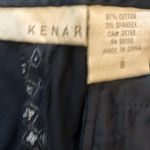 Kenar  ankle pants NWT size 8, navy with design. Waist is 16, length is 26 Photo 2