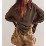 Free People Travis Polo Waffle Knit Tunic Dark Green Size XS Photo 0
