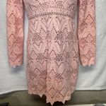 Stylestalker  Elora Light Pink Lace‎ Long Sleeve Open Back Mini Dress Size M Photo 5