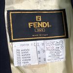 Fendi  Vintage Retro Double Breasted Black And Yellow Blazer‎ Size 8 Photo 6