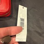 DKNY Zip Around Red Classic Logo Leather Wallet Photo 3