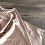 Satin cowl neck champagne tan tank top Photo 2