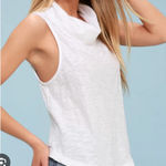 We The Free Summer Thing White Sleeveless Turtleneck Top Sz M Photo 0