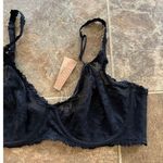 SKIMS  Stretch Lace Underwire Scoop Bra Size 46DDD Onyx Photo 2