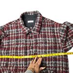 Faith Connexion Red Wool Tweed Shirt Jacket Size: S Size M Photo 2