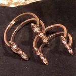 Anthropologie LUV AJ OPEN ROSE GOLD RING SET Photo 2