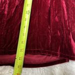 Vintage 90s Red Velvet Long Sleeve Goth Vamp Button Up Shirt Sz L Size L Photo 10