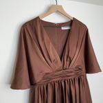 Mac Duggal  Dolman Sleeve Satin Cocktail Dress Drape Flowy Formal Size 8 New Photo 8