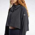 Reebok Athletic Crop Hoodie Jacket Sweatshirt Dri Fit Photo 1