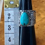 Natural Nevada Turquoise Sterling Silver Ring Size 7 Blue Photo 6