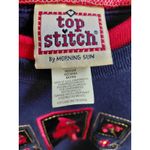 Top Stitch by Morning Sun Navy Blue Cardinal Bird Embroidered Size M Size M Photo 3