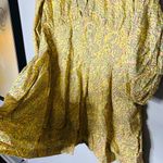 Derek Lam COLLECTIVE Paisley Yellow Floral Puff Sleeves Flared Hemline Dress 48 Photo 9
