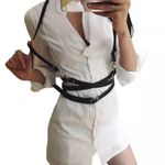 Black Punk O Ring Harness Rave Bondage New Photo 2