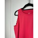 Crown & Ivy  Women's Coral Pink Scalloped Stretchy Athletic Tank Top XXL Photo 2