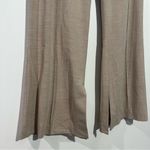 New Lattelier High Waisted Flare Leg Pants With Side Ankle Slit Center Seam XL Photo 10
