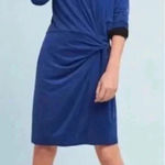 Anthropologie  Dolan Blue Sanibel Tie-Waist Stretchy Sheath Dress L Photo 0