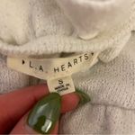 LA Hearts  Knit Keyhole Babydoll Crop Top, White, Size S, EUC Photo 4