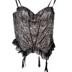 Victoria's Secret Victoria's‎ Secret Black Lace Bustier Corset Top Garter Straps Size 36B NEW Photo 1