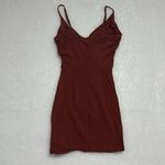 Free People  Dylan V-neck Wine red Wrap Mini dress. Sz M minimalist Photo 9