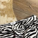 Missguided  zebra black white mini denim skirt Photo 2