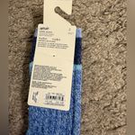 Aerie  Blue Tri-Tone Monochromatic Marled Hanukkah Winter Crew Socks NWT Photo 3
