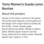 Toms  10015845 “Loren” Booties Metallic Suede Stacked Heels Ankle Boots Size 9 Photo 15