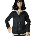 Central Park West Sahara Hooded jacket in Linen Black & Gray size XS Photo 12