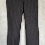 Ann Taylor Women's Gray Pinstripe Wool Dress Pants Size 4 Business Photo 0