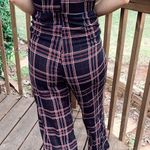 All in Favor  Red Black Game day Wide Leg Jumpsuit Photo 1