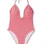 One Piece Women's Keyhole Cross Front Halter Ultra High Leg Cheeky  Swimsuit - Wild Fable Photo 2