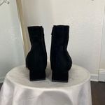 Faux Suede Square Toe Minimalist Office Officesiren Work Black Ankle Boots US 8 Photo 5