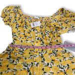 Bailey blue NWT Lemon Print Mini Dress Square Neck Puff Sleeve Smocked Fruit New Photo 6