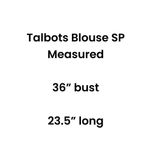 Talbots Women's Navy Red Floral Linen Cotton Short Sleeve Shirt Tie Hem Sz SP Photo 9