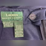 Ralph Lauren Lauren 10 Silk Fitted Flat Front Blue Ankle Pants Photo 5