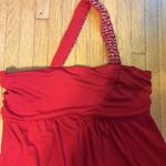 Frederick's of Hollywood Unique One Strap Blingy Red Going Out Shirt NWT Photo 2