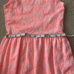 Alya Hot Pink and White Lacy Fit and Flare Pastel Brunch Dress Size Small EUC Photo 7
