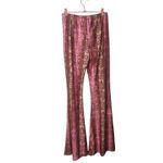 Girl On A Vine Pink Snakeskin Disco Bell Bottoms‎ Club Wear Designer L Size L Photo 1