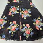 LPA  Button Up Midi Dress in Midnight Roses XL Photo 3