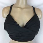 Black Drape Bra Support Cup Bikini Top XXL Photo 0