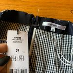 NWT Navy lace gingham Carven skirt size 38 (US 6) Blue Photo 4