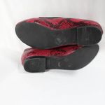 NWT Mossimo Burgundy & Black Snakeskin Loafer Flats Women's Size 8 1/2 Red Photo 7