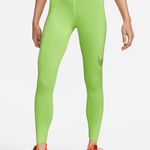 Nike Swoosh High Waisted Lime Green Leggings Photo 0
