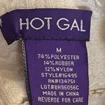 Hot Gal  Heavy Womens Cream Ivory Mini Skirt M Medium Waist 28” 30” Scalloped Photo 5