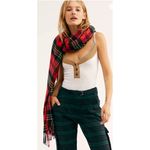 Free People  Women's Relaxed Slim Cargo‎ Pants Tapered Green Plaid Size 0 Belt Photo 4